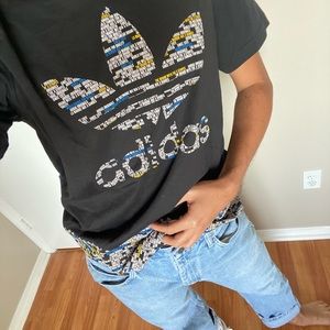 New with tags black adidas logo tee